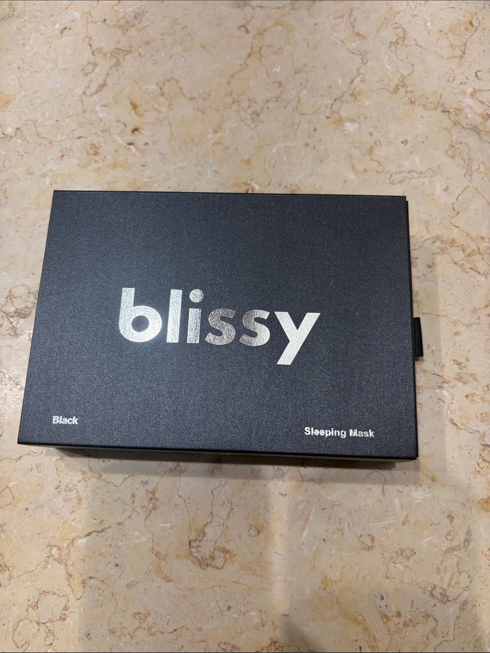 Blissy Silk Sleeping Mask - Black, 22 Momme - NEW IN BOX